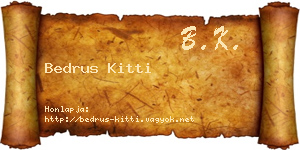 Bedrus Kitti névjegykártya